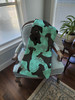 Black Great Dane Artwork Pattern Quilted Throw Blanket 50" x 60" product image at NuMercy 4