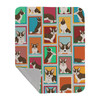 Lots of Brindle Cardigan Corgi Artwork Pattern Quilted Throw Blanket 50" x 60" product image at NuMercy