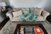 Old English Sheepdog Artwork Pattern Quilted Throw Blanket 50" x 60" product image at NuMercy 2