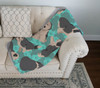 Old English Sheepdog Artwork Pattern Quilted Throw Blanket 50" x 60" product image at NuMercy 3