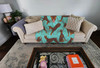 Red Doberman Pinscher Artwork Pattern Quilted Throw Blanket 50" x 60" product image at NuMercy 2