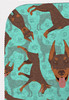 Red Doberman Pinscher Artwork Pattern Quilted Throw Blanket 50" x 60" product image at NuMercy 5