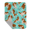Blenheim Cavalier Spaniel Artwork Pattern Quilted Throw Blanket 50" x 60" product image at NuMercy