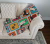 Lots of Siberian Husky Artwork Pattern Quilted Throw Blanket 50" x 60" product image at NuMercy 3