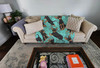 Black and Tan Chihuahua Artwork Pattern Quilted Throw Blanket 50" x 60" product image at NuMercy 2