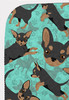 Black and Tan Chihuahua Artwork Pattern Quilted Throw Blanket 50" x 60" product image at NuMercy 5