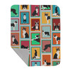 Lots of Boston Terrier Artwork Pattern Quilted Throw Blanket 50" x 60" product image at NuMercy