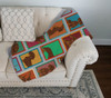 Lots of Chocolate and Tan Dachshund Artwork Pattern Quilted Throw Blanket 50" x 60" product image at NuMercy 3