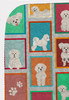 Lots of Bichon Frise Artwork Pattern Quilted Throw Blanket 50" x 60" product image at NuMercy 5