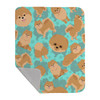 Orange Pomeranian Artwork Pattern Quilted Throw Blanket 50" x 60" product image at NuMercy