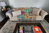 Lots of Harlequin Natural Ears Great Dane Artwork Pattern Quilted Throw Blanket 50" x 60" product image at NuMercy 2