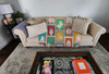 Lots of White Pomeranian Artwork Pattern Quilted Throw Blanket 50" x 60" product image at NuMercy 2
