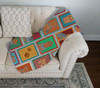 Lots of Blue and Tan Yorkie Artwork Pattern Quilted Throw Blanket 50" x 60" product image at NuMercy 3