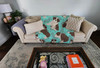 Brindle English Bulldog Artwork Pattern Quilted Throw Blanket 50" x 60" product image at NuMercy 2