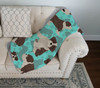 Brindle English Bulldog Artwork Pattern Quilted Throw Blanket 50" x 60" product image at NuMercy 3