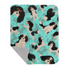 Tricolor Cavalier Spaniel Artwork Pattern Quilted Throw Blanket 50" x 60" product image at NuMercy