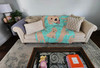 Yellow Labrador Retriever Artwork Pattern Quilted Throw Blanket 50" x 60" product image at NuMercy 2