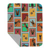 Lots of German Shepherd Artwork Pattern Quilted Throw Blanket 50" x 60" product image at NuMercy