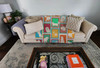 Lots of Great Pyrenees Artwork Pattern Quilted Throw Blanket 50" x 60" product image at NuMercy 2