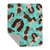 Liver English Springer Spaniel Artwork Pattern Quilted Throw Blanket 50" x 60" product image at NuMercy