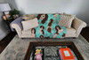Liver English Springer Spaniel Artwork Pattern Quilted Throw Blanket 50" x 60" product image at NuMercy 2