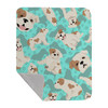 Piebald English Bulldog Artwork Pattern Quilted Throw Blanket 50" x 60" product image at NuMercy