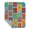 Lots of Italian Greyhound Artwork Pattern Quilted Throw Blanket 50" x 60" product image at NuMercy