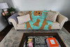 Red Fox Labrador Retriever Artwork Pattern Quilted Throw Blanket 50" x 60" product image at NuMercy 2