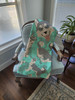 Grey Siberian Husky Artwork Pattern Quilted Throw Blanket 50" x 60" product image at NuMercy 4