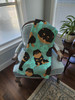 Black and Tan Pomeranian Artwork Pattern Quilted Throw Blanket 50" x 60" product image at NuMercy 4