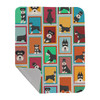 Lots of Black and Silver Schnauzer Artwork Pattern Quilted Throw Blanket 50" x 60" product image at NuMercy