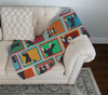 Lots of Black and Silver Schnauzer Artwork Pattern Quilted Throw Blanket 50" x 60" product image at NuMercy 3