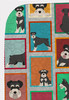 Lots of Black and Silver Schnauzer Artwork Pattern Quilted Throw Blanket 50" x 60" product image at NuMercy 5