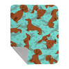 Red Dachshund Artwork Pattern Quilted Throw Blanket 50" x 60" product image at NuMercy