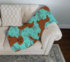 Red Dachshund Artwork Pattern Quilted Throw Blanket 50" x 60" product image at NuMercy 3