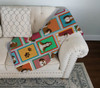 Lots of Shih Tzu Artwork Pattern Quilted Throw Blanket 50" x 60" product image at NuMercy 3
