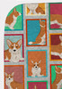 Lots of Red Cardigan Corgi Artwork Pattern Quilted Throw Blanket 50" x 60" product image at NuMercy 5