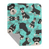 Black and Silver Schnauzer Artwork Pattern Quilted Throw Blanket 50" x 60" product image at NuMercy