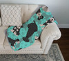 Black and Silver Schnauzer Artwork Pattern Quilted Throw Blanket 50" x 60" product image at NuMercy 3