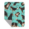 Bernese Mountain Dog Artwork Pattern Quilted Throw Blanket 50" x 60" product image at NuMercy