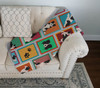 Lots of Border Collie Artwork Pattern Quilted Throw Blanket 50" x 60" product image at NuMercy 3