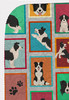 Lots of Border Collie Artwork Pattern Quilted Throw Blanket 50" x 60" product image at NuMercy 5