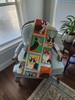 Lots of Tricolor Cardigan Corgi Artwork Pattern Quilted Throw Blanket 50" x 60" product image at NuMercy 4