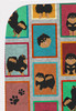 Lots of Black and Tan Pomeranian Artwork Pattern Quilted Throw Blanket 50" x 60" product image at NuMercy 5