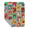 Lots of Red Border Collie Artwork Pattern Quilted Throw Blanket 50" x 60" product image at NuMercy