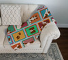 Lots of Red Border Collie Artwork Pattern Quilted Throw Blanket 50" x 60" product image at NuMercy 3