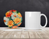 Chrysanthemums in Watercolor Large Sandstone Absorbent Round Coasters Pack of 4 DAC1554 product image at NuMercy 2