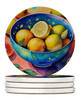 Colorful Lemons Large Sandstone Absorbent Round Coasters Pack of 4 DAC1850 product image at NuMercy