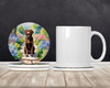 Chesapeake Bay Retriever Spring Path Large Sandstone Absorbent Round Coasters Pack of 4 product image at NuMercy 2