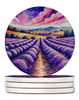Colorful English Lavender Large Sandstone Absorbent Round Coasters Pack of 4 DAC1956 product image at NuMercy